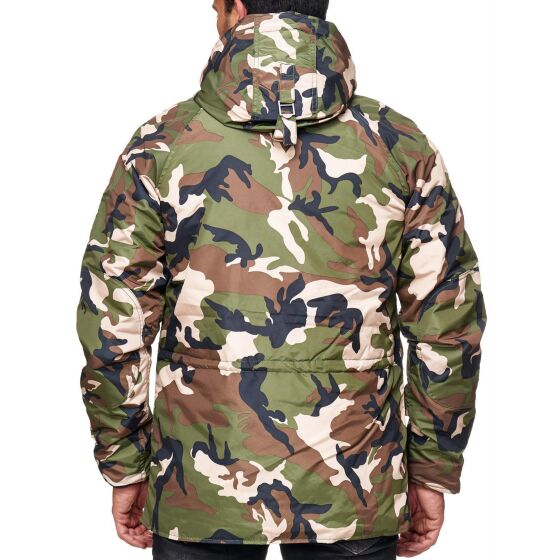 Redbridge Herren Winterjacke Jacke Parka Camouflage Mantel Militär Lo