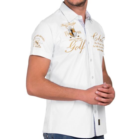 Red Bridge Mens golf club short sleeve shirt white