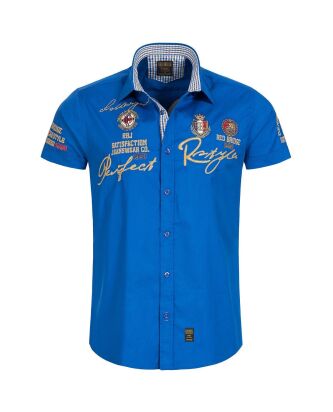 Red Bridge Mens Perfect R-Style short-sleeved shirt, saxe...