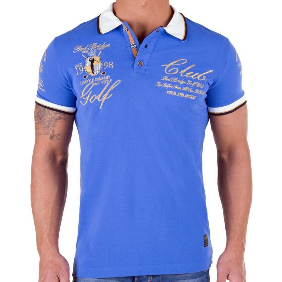Red Bridge Herren Golf Club Poloshirt T-Shirt blau