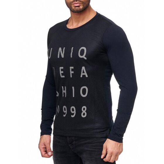 Red Bridge Herren Unique Fashion Pullover Longsleeve Schwarz