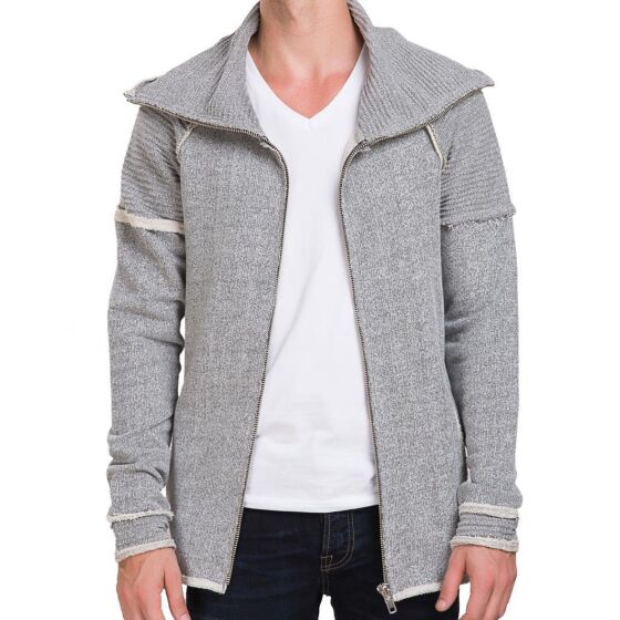 Red Bridge Herren Groovy Stone Sweatjacke Oversized Grau