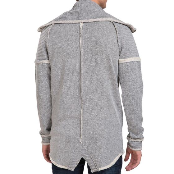 Red Bridge Mens Groovy Stone Sweat Jacket Oversized Grey
