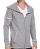 Red Bridge Mens Groovy Stone Sweat Jacket Oversized Grey