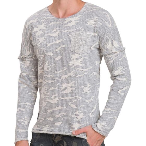 Red Bridge Herren Fly Camouflage Strickpullover Grau