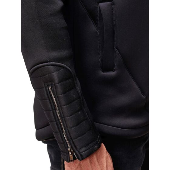 Red Bridge Herren Neopren-Look Jacke Oversized Schwarz
