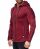 Red Bridge Mens Neoprene Look Jacket Oversized Bordeaux