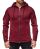 Red Bridge Mens Neoprene Look Jacket Oversized Bordeaux