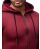 Red Bridge Mens Neoprene Look Jacket Oversized Bordeaux