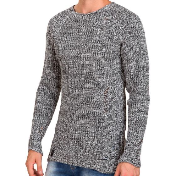 Red Bridge Mens Comfortable Home Knit Sweater Anthracite Melange