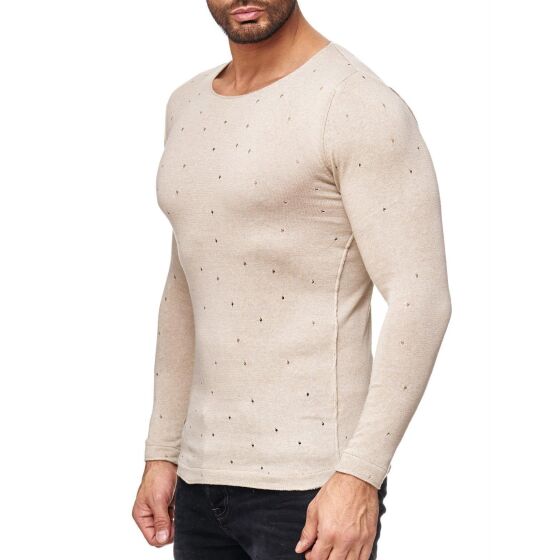 Red Bridge Herren Autumn Sky Feinstrick Pullover Beige