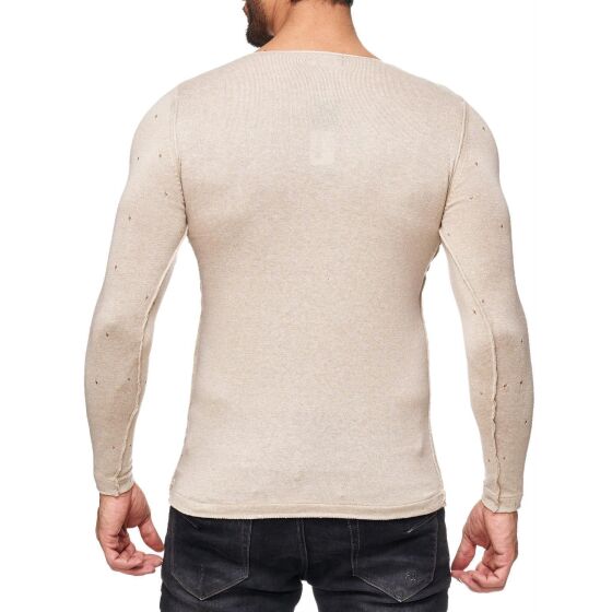 Red Bridge Herren Autumn Sky Feinstrick Pullover Beige