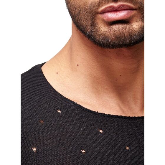 Red Bridge Mens Autumn Sky Fine Knit Jumper Black