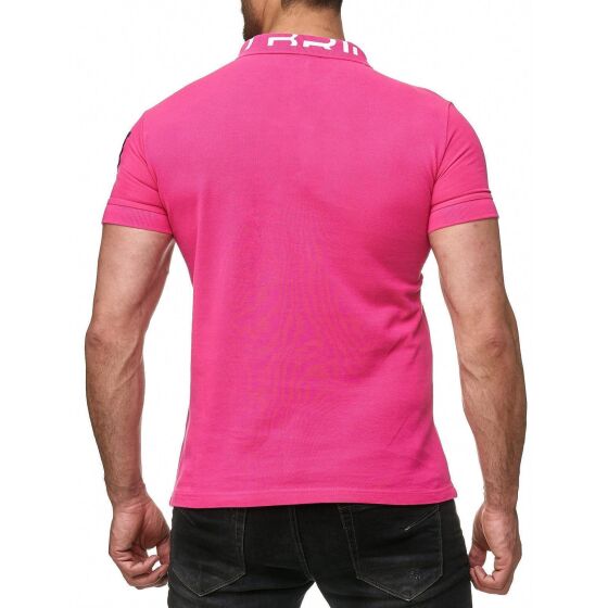 Red Bridge Mens Professional Design Polo Shirts Polo T-Shirt Fuchsia