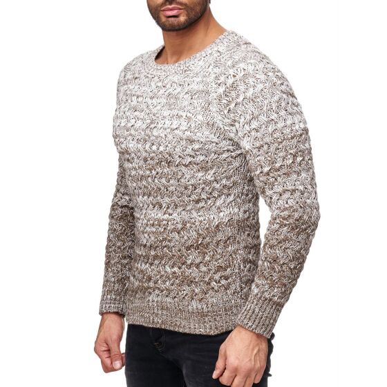 Red Bridge Mens Fire Crackle Knit Jumper Vision
