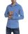 Red Bridge Mens Basic Design Slim Fit Long Sleeve Shirt Blue