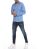 Red Bridge Mens Basic Design Slim Fit Long Sleeve Shirt Blue
