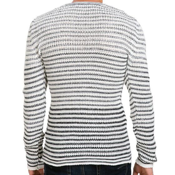 Red Bridge Mens Winter Zebra Knit Jumper Jumper Ecru