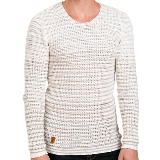 Red Bridge Herren Winter Zebra Strickpullover Pullover Beige