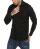 Red Bridge Mens Basic Design Slim Fit Long Sleeve Shirt Black