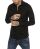 Red Bridge Mens Basic Design Slim Fit Long Sleeve Shirt Black