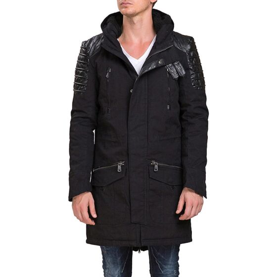 Red Bridge Herren Winter Samurai Jacke Winterjacke Parka Schwarz