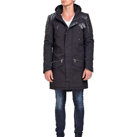 Red Bridge Herren Winter Samurai Jacke Oversize Schwarz S