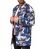 Red Bridge Mens Camouflage Inmate Long Bomber Jacket Oversize Blue