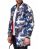 Red Bridge Mens Camouflage Inmate Long Bomber Jacket Oversize Blue
