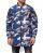 Red Bridge Mens Camouflage Inmate Long Bomber Jacket Oversize Blue