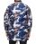 Red Bridge Mens Camouflage Inmate Long Bomber Jacket Oversize Blue