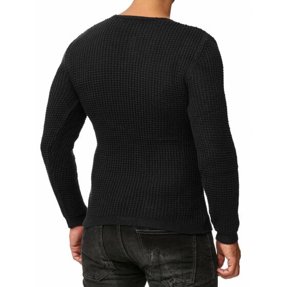 Red Bridge Mens Knit Jumper Men of the Year Jumper Sweatshirt Black