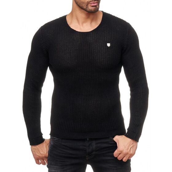Red Bridge Mens Knit Jumper Men of the Year Jumper Sweatshirt Black