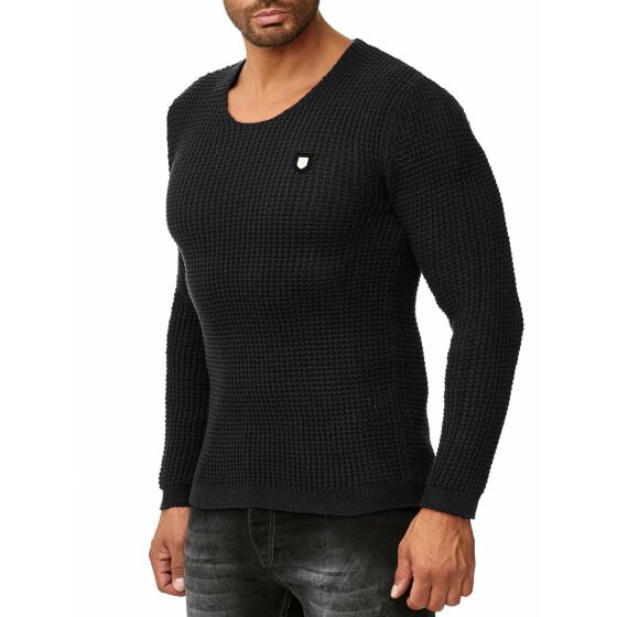 Red Bridge Herren Strickpullover Men of the Year Pulli Sweatshirt Schwarz