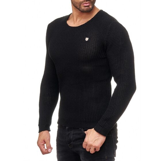 Red Bridge Herren Strickpullover Men of the Year Pulli Sweatshirt Schwarz