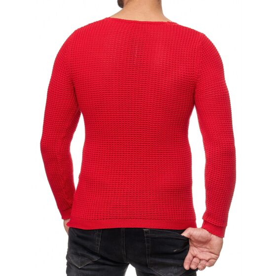 Red Bridge Herren Men of the Year Strickpullover Pullover Rot