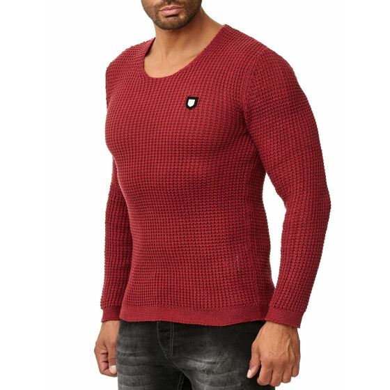 Red Bridge Herren Men of the Year Strickpullover Pullover Bordeaux