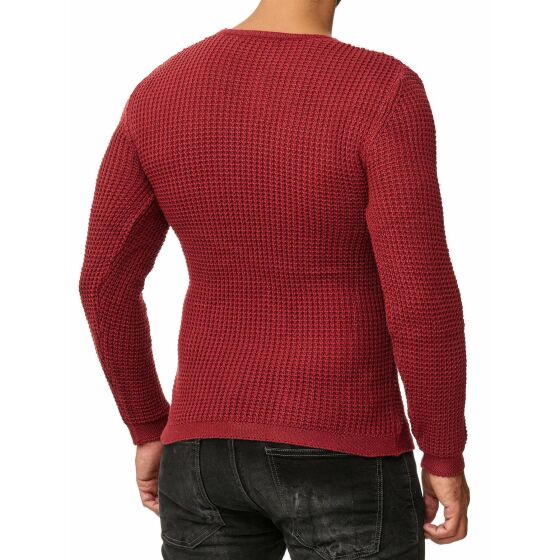 Red Bridge Herren Men of the Year Strickpullover Pullover Bordeaux