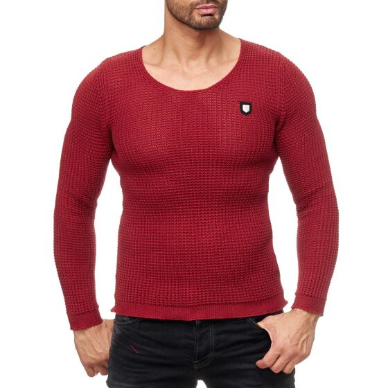 Red Bridge Herren Men of the Year Strickpullover Pullover Bordeaux