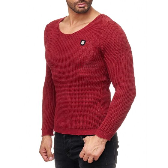 Red Bridge Herren Men of the Year Strickpullover Pullover Bordeaux