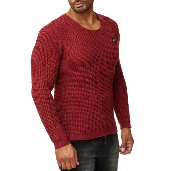 Red Bridge Mens Men of the Year Knit Jumper Jumper Bordeaux