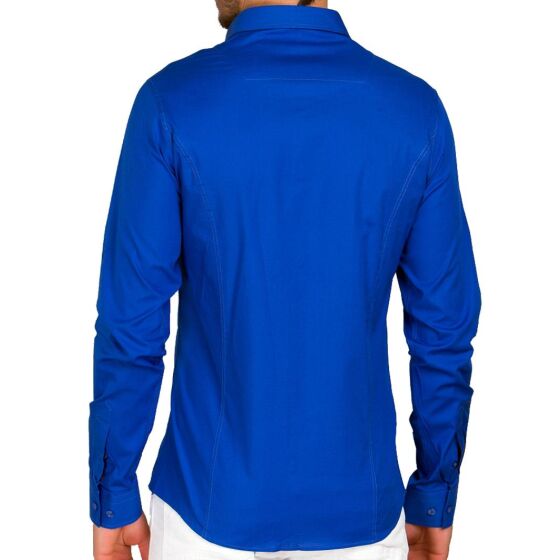 Red Bridge Herren Basic Design Slim Fit Langarm Hemd Saxeblau