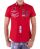 Red Bridge Mens Professional Design Slim Fit Short Sleeve Shirt Red