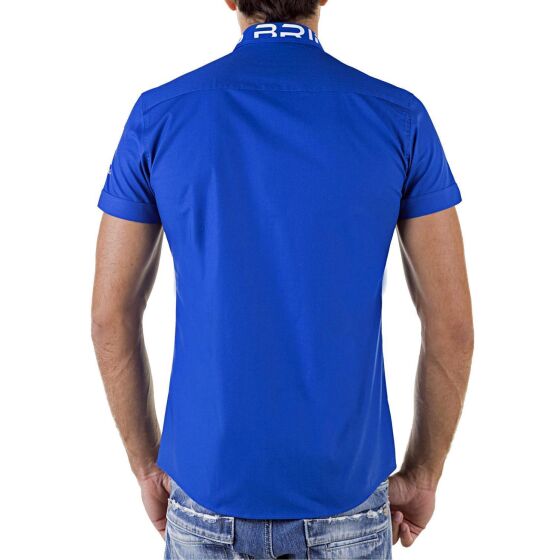 Red Bridge Herren Professionel Design Slim Fit kurzarm Hemd saxeblue