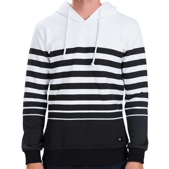 Red Bridge Herren Young Stripes Pullover Kapuzenpullover Hoodie Weiß