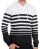 Red Bridge Mens Young Stripes Pullover Hoodie Hoodie White