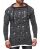 Red Bridge Mens Snowfall Granite Double Layer Knit Sweater with Hood Anthracite