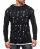 Red Bridge Mens Snowfall Granite Double Layer Knit Sweater with Hood Black