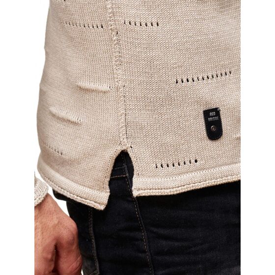 Red Bridge Herren Holy Bars Feinstrick Pullover Beige