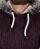 Red Bridge Mens Furry Knit Sweater with Hood Bordeaux